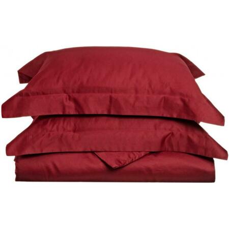 IMPRESSIONS BY LUXOR TREASURES Egyptian Cotton 650 Thread Count Solid Duvet Cover Set King/California King-Burgundy 650KCDC SLBG